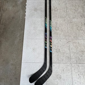 2 Junior CCM Tacks XF Pro Right Handed Hockey Stick P90TM standard length (Used)