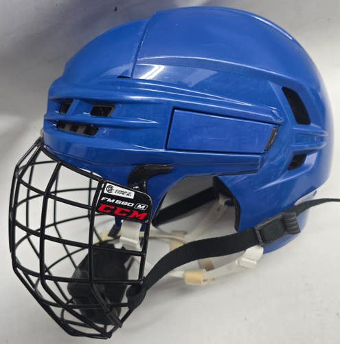 CCM Tacks X Pro Hockey Helmet Pro Stock Large NCAA Used With Cage (14503)