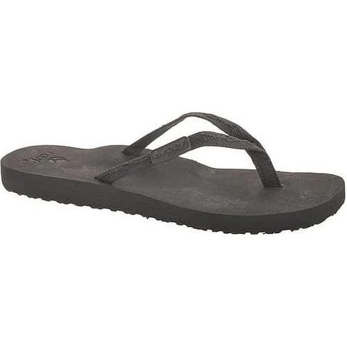 Reef Ginger Flip Flop Womens US 9 Black Woven Straps Slip On Thong Sandal TLW222