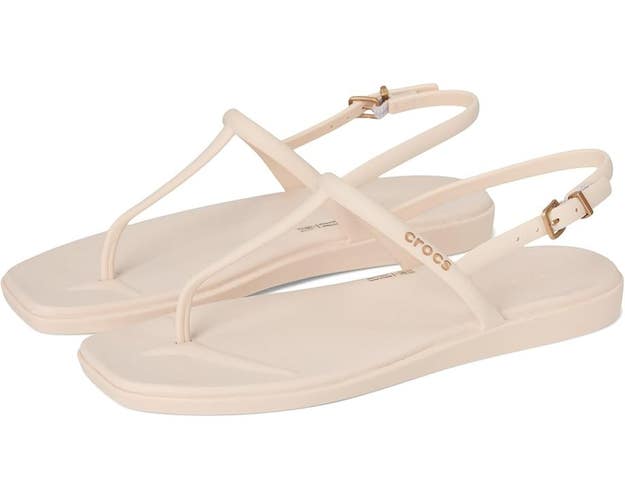 Crocs Miami 209793-0WW Thong Flip Womens US 8 Neutral Slip On Sandals TLW219