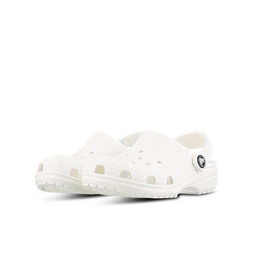 Crocs Classic 41276-77285 Clog Kids US 11 White Round Toe Slip On Sandals TLW208