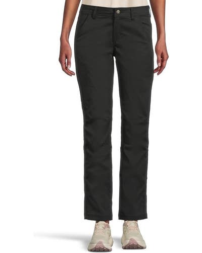 Prana Stretch Zion Mid Rise Ankle Pants Women's 10 Black Zipper Pockets TLW233