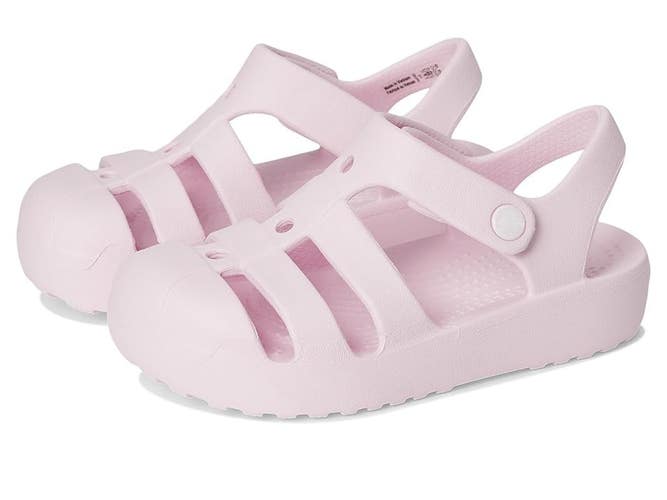Crocs Classic 210626-6ZW Kids US 10 Pink Milk Round Toe Fisherman Sandals TLW212