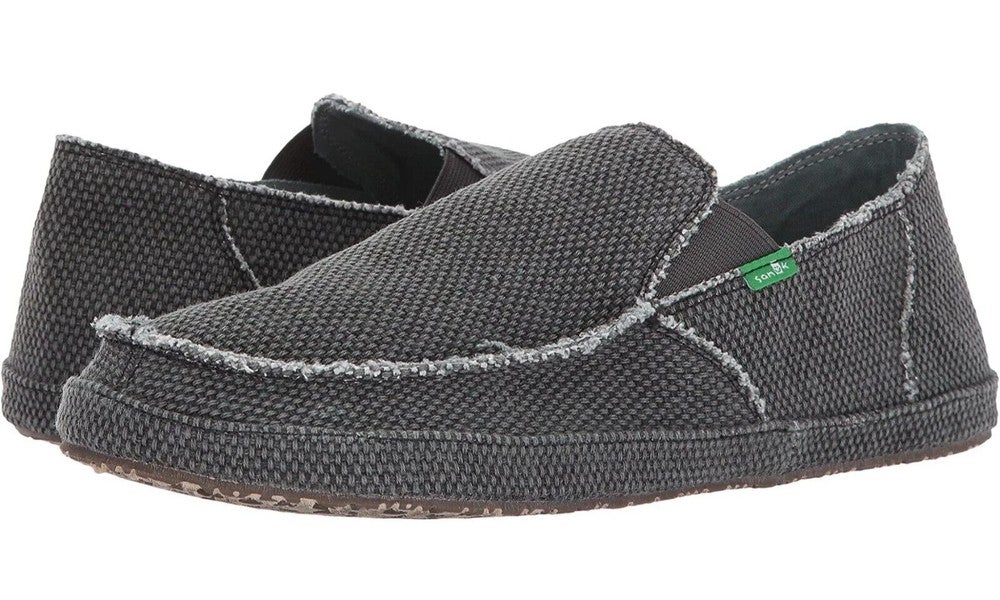 Sanuk Rounder SMF10113-PRBK Loafer Men's US 11 Pirate Black Slip on Shoes TLW228
