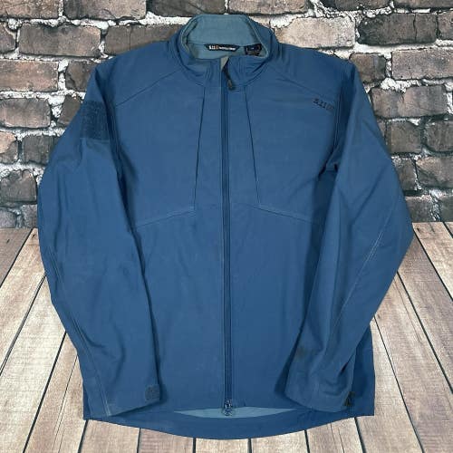 5.11 Tactical Jacket Mens Style #78005 Sierra Softshell Blue Medium Lightweight