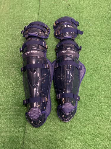 Navy Under Armour UALG21WPRO Catcher's Leg Guard (New)