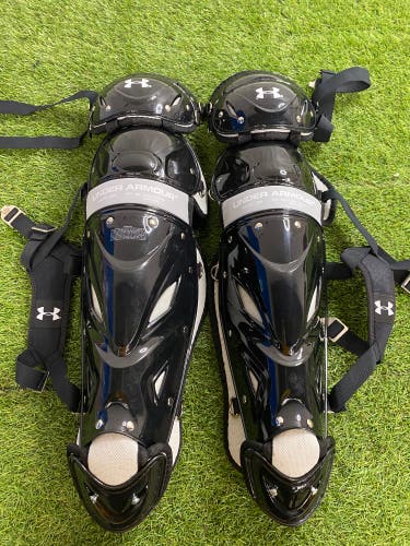 Black Under Armour Professional Catcher's Leg Guard (New)
