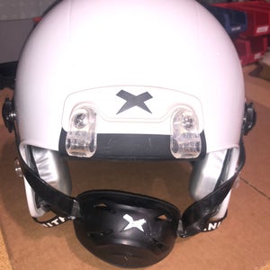 USED XENITH X2E+ ADULT FOOTBALL HELMET - LARGE - METALLIC WHITE