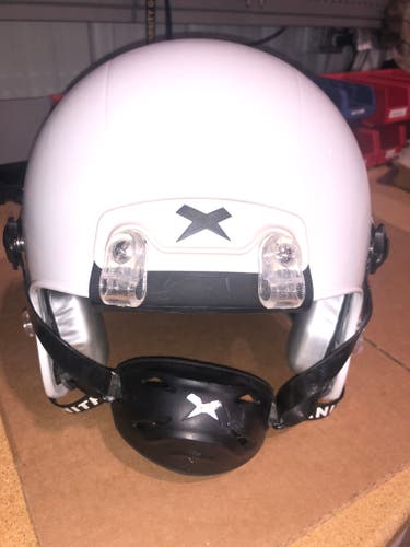 USED XENITH X2E+ ADULT FOOTBALL HELMET - LARGE - METALLIC WHITE