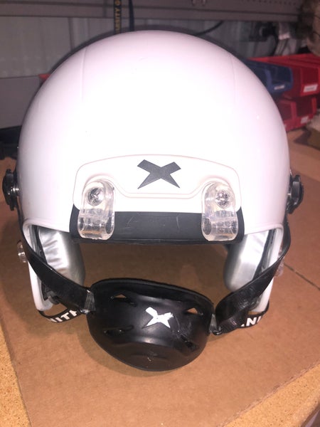 USED XENITH X2E+ ADULT FOOTBALL HELMET - LARGE - METALLIC WHITE