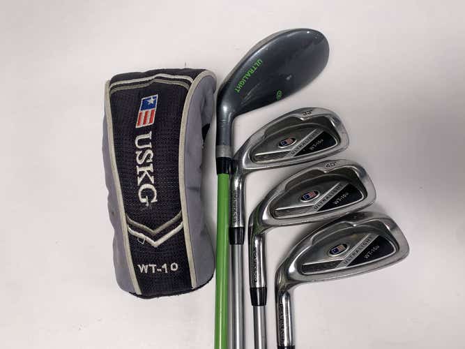US Kids WT-15u Iron Set 4 Hybrid 6 8 PW WT-15 Ultralight 57'' Youth RH HC
