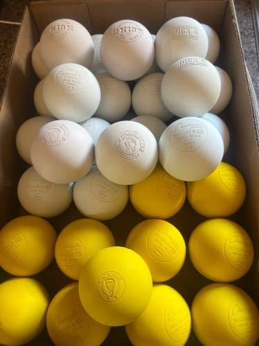 Lot of 41 lightly used and new lacrosse balls