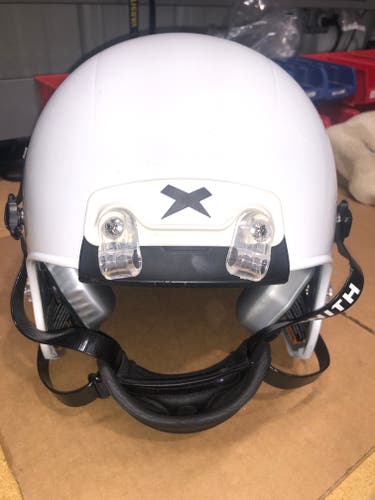 USED XENITH X2E+ ADULT FOOTBALL HELMET - LARGE - METALLIC WHITE