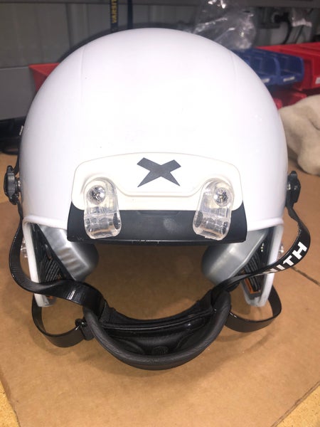 USED XENITH X2E+ ADULT FOOTBALL HELMET - LARGE - METALLIC WHITE