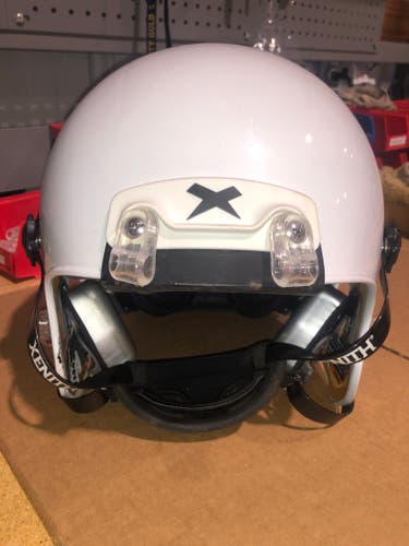 USED XENITH X2E+ ADULT FOOTBALL HELMET - LARGE - METALLIC WHITE