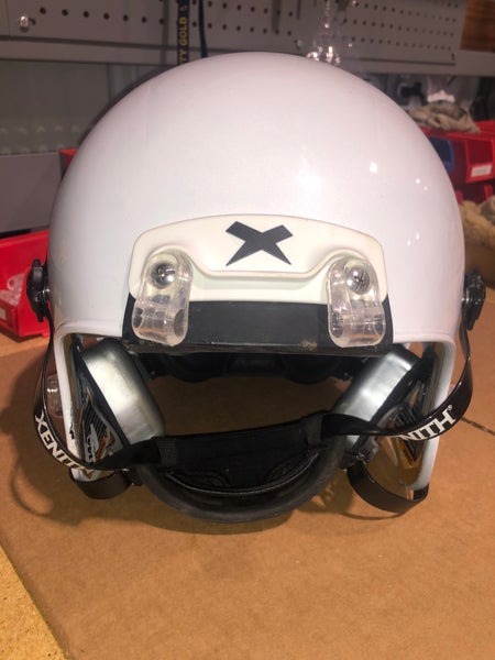 USED XENITH X2E+ ADULT FOOTBALL HELMET - LARGE - METALLIC WHITE