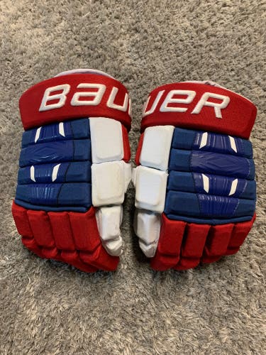 Bauer Pro Series Gloves 14" Pro Stock Hockey Gloves - Montreal Canadiens - Madison Bowey