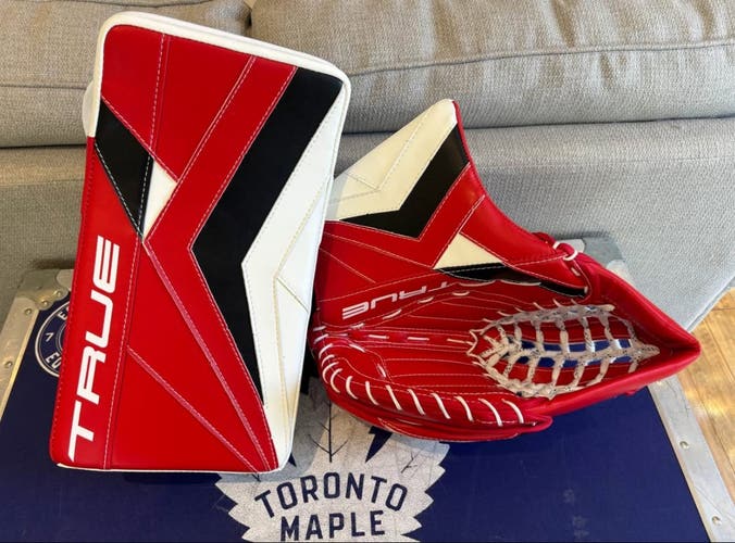 Brand New Pro Stock True Catalyst PX3 Pro Goalie Glove & Blocker Set Andersen