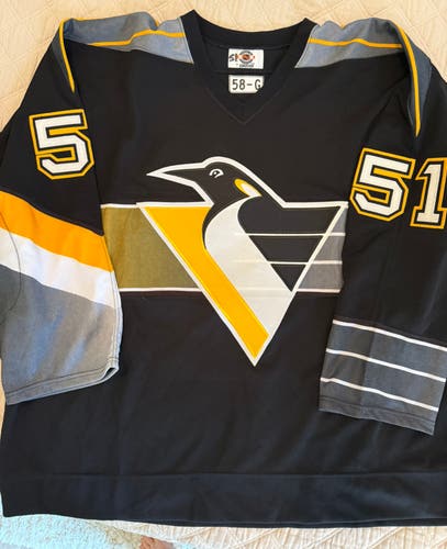 Pittsburgh Penguins Very Rare Game Issued Authentic Black Size 58 Men's Starter Jersey (New)