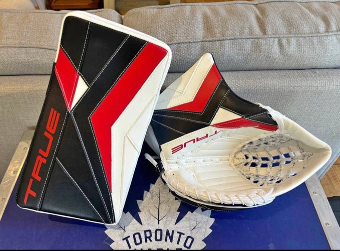 Brand New Pro Stock True Catalyst PX3 Pro Goalie Glove & Blocker Set Andersen