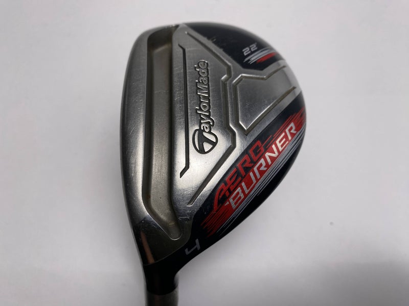TaylorMade Aeroburner Black 4 Hybrid 22* REAX 60g Regular Graphite Mens LH