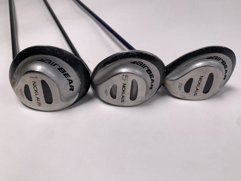 Nicklaus Air Bear Wood Set Driver 5 7 | 10.5* 19* 22* Mens RH- Rattle in Shaft