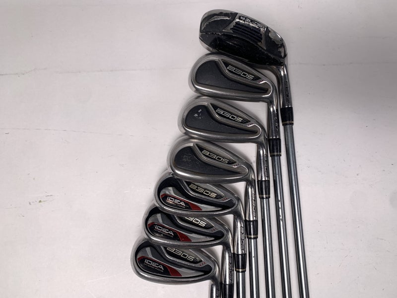 Adams Idea A3 OS Hybrid Iron Set 5H-7-PW+GW+SW Grafalloy Senior RH No 6i