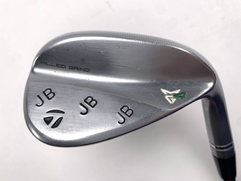 TaylorMade Milled Grind 4 Chrome Wedge 52* 9 KBS Hi-Rev 2.0 Wedge Steel Mens RH