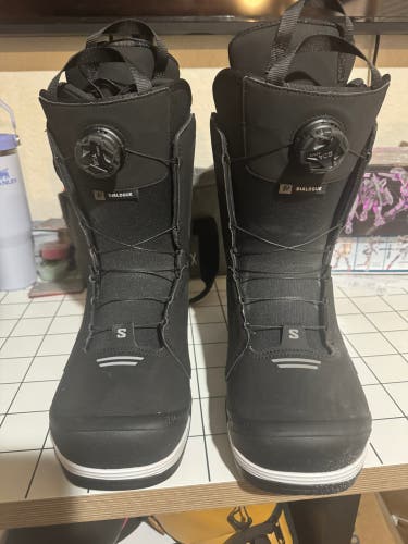 Men's Size M 11.0 (W 12.0) Salomon Dialogue Dual BOA WIDE Snowboard Boots Medium Flex (Used)
