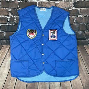 Vintage National Tractor Pullers Association NTPA Quilted Vest RARE Size XL