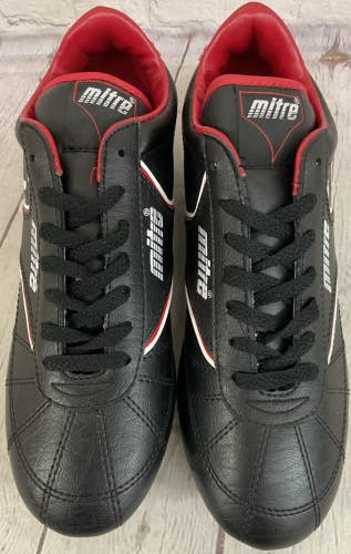 Mitre Titan Youth Absolute Performance Soccer Cleats Low Top Lace Up Black Red