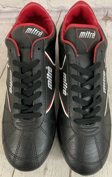 Mitre Titan Youth Absolute Performance Soccer Cleats Low Top Lace Up Black Red
