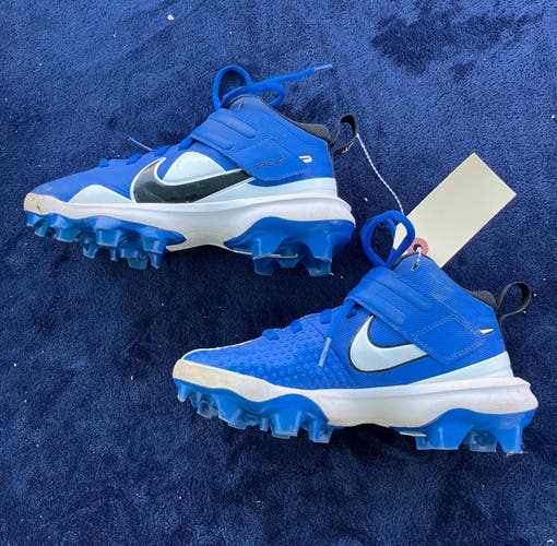 Blue 2Y Nike Force Zoom Trout 7 High Top Molded Cleats (Used