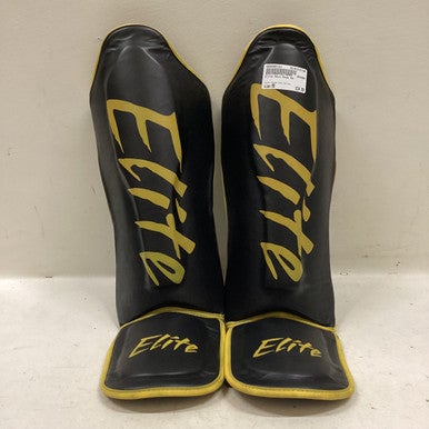 Used Martial Arts Shin Pads Black And Yellow MD 11725-S000493121