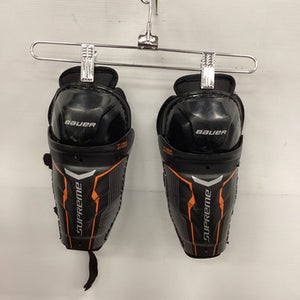 Used Bauer SUPREME Youth Shin Guards Black 7" 11851-S000039369