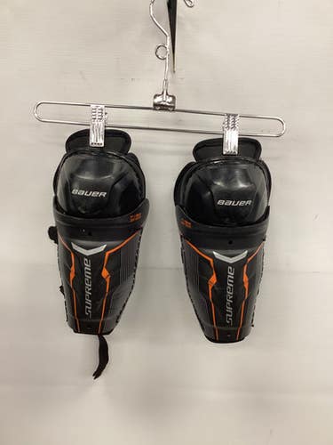 Used Bauer SUPREME Youth Shin Guards Black 7" 11851-S000039369