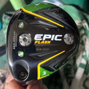 Callaway Epic Flash Sub Zero Left Hand Fairway Wood 3 Wood (New) head only!!!
