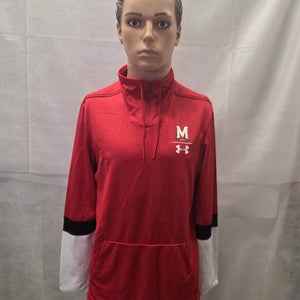 Team Issued Maryland Terrapins Under Armour 1/8 Zip Jacket M NCAA