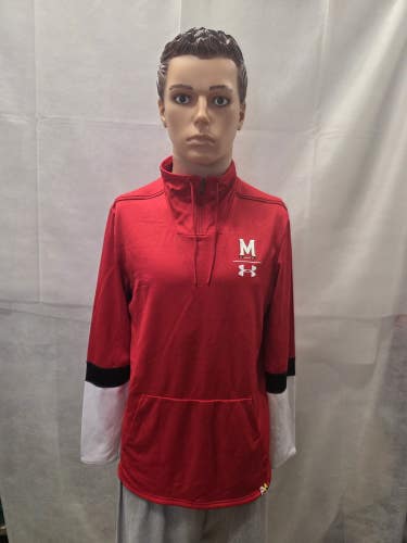 Team Issued Maryland Terrapins Under Armour 1/8 Zip Jacket M NCAA