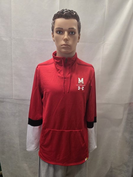 Team Issued Maryland Terrapins Under Armour 1/8 Zip Jacket M NCAA