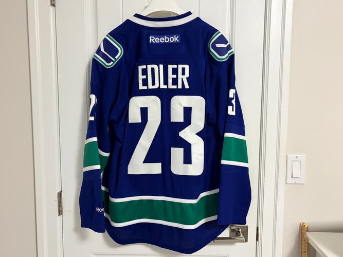 Authentic Reebok Vancouver Canucks Alex Edler Blue Orca Jersey Size Large