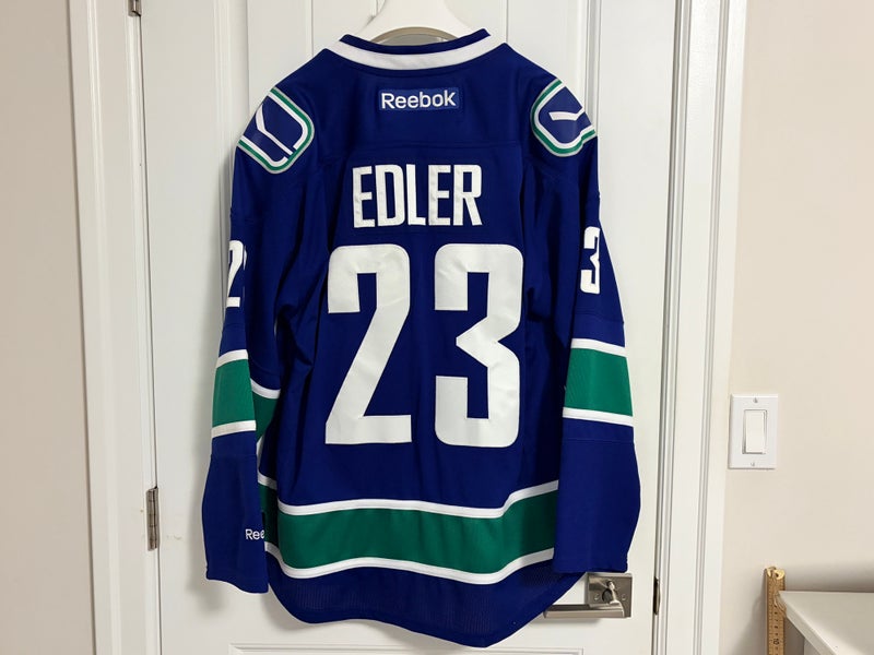 Authentic Reebok Vancouver Canucks Alex Edler Blue Orca Jersey Size Large