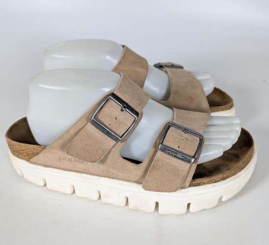 Papillio by Birkenstock Arizona Platform Chunky Slide Sandals Womens 40 / 9 Tan