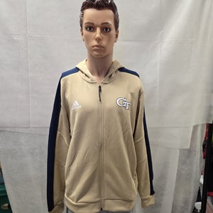 NWT Georgia Tech Yellow Jackets Adidas Full Zip Hooded Jacket L NCAA