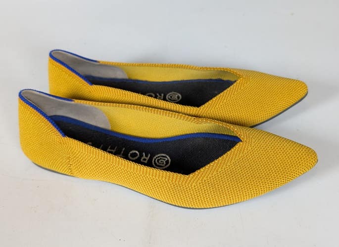 Rothy's The Point Marigold Yellow Luxury Flats Washable Retired Womens Size: 6.5