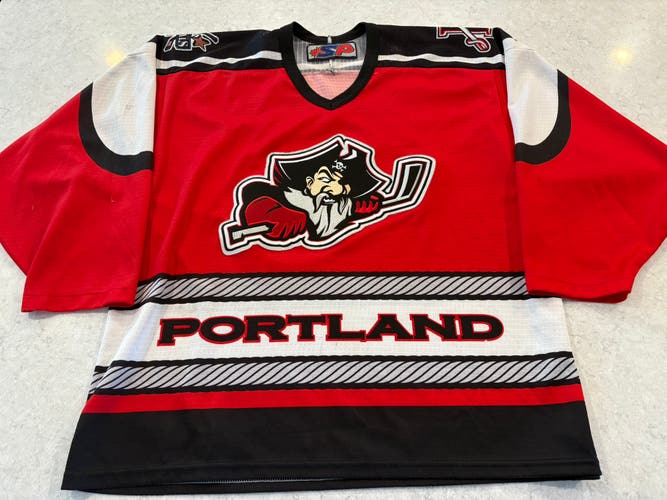 Red XL Portland Pirates Jersey (Used)