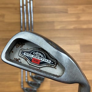 Callaway Big Bertha Right Handed Iron Set 5 Pieces (# 4,5,7,8,9) Golf Pride Tour Wrap Grips