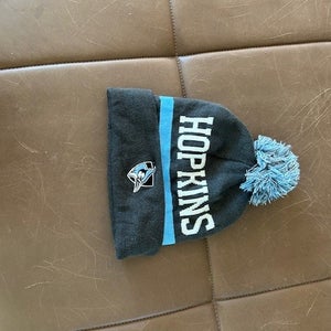 Johns Hopkins Women's Lacrosse Team-Issued, Blue & White Winter Beenie (One Size Fits All)