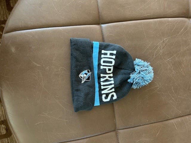 Johns Hopkins Women's Lacrosse Team-Issued, Blue & White Winter Beenie (One Size Fits All)