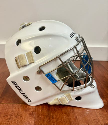 S25 Bauer Profile 950 Certified Goalie Mask - Sr Large - White (New)